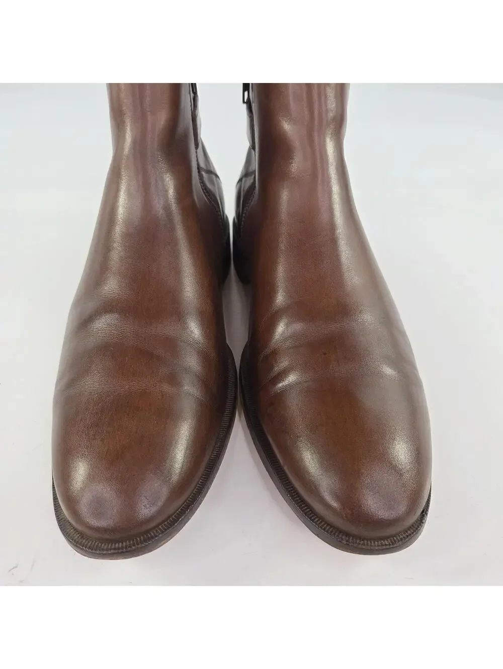 Johnston & Murphy leather Jodhpur boots US 9 M brown cognac side Zip Ankle Boot